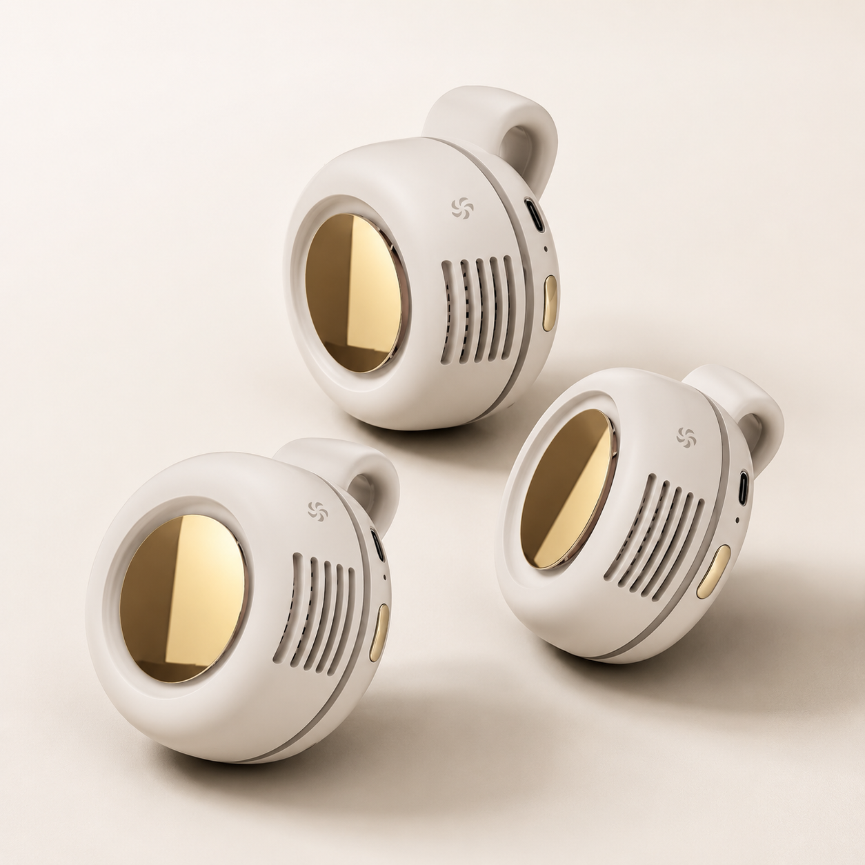 AéraClip - Mini ventilateur anti-canicule avec miroir
