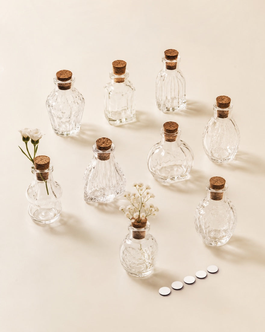 Mini vases aimantés Éclosie sur le frigo