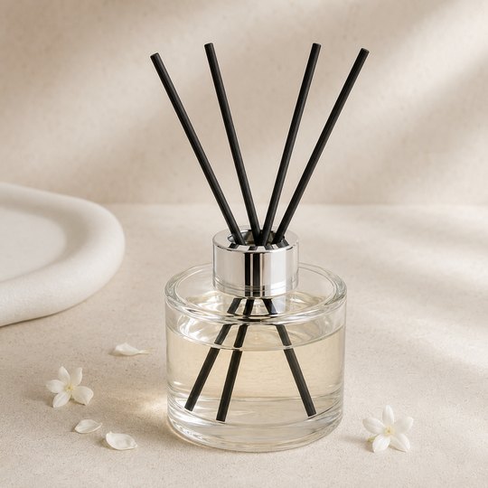Diffuseur rempli senteur jasmin avec quatre tiges noires